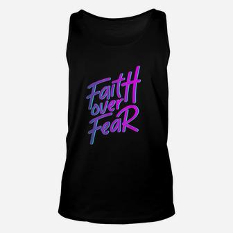Faith Over Fear 90S Style Christian Unisex Tank Top | Crazezy