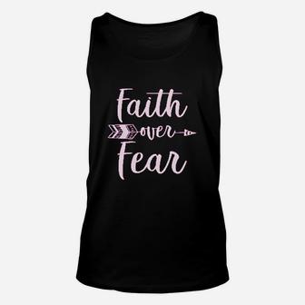 Faith Over Fear Christian Unisex Tank Top | Crazezy