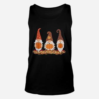 Fall Gnomes And Autumn Leaves Unisex Tank Top | Crazezy