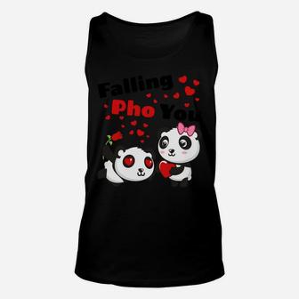 Falling Pho You Pho Valentines Day Funny Panda Unisex Tank Top - Thegiftio UK