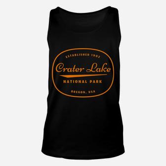 Family Vacation Gift - Retro Crater Lake National Park Unisex Tank Top | Crazezy CA