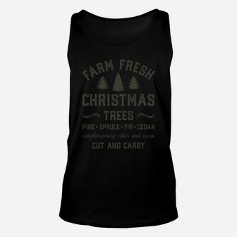 Farm Fresh Christmas Trees Sweatshirt Unisex Tank Top | Crazezy CA