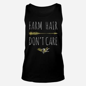 Farm Hair Don't Care Tee Farmers Women Christmas Gift Unisex Tank Top | Crazezy