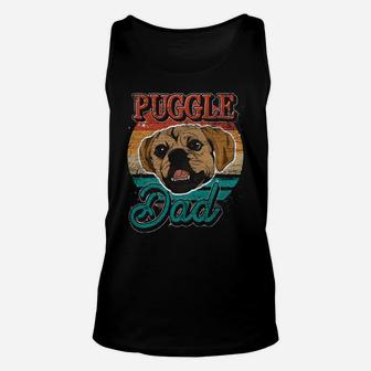 Fathers Day Dog Lover Dog Owner Puggle Dad Pet Retro Puggle Sweatshirt Unisex Tank Top | Crazezy DE