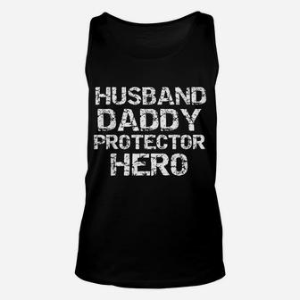 Father's Day Gift From Wife Husband Daddy Protector Hero Unisex Tank Top | Crazezy