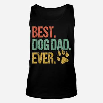 Fathers Day Gift From Wife - Retro Vintage Best Dog Dad Ever Unisex Tank Top | Crazezy