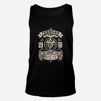 Februar 1956 Geburtstags-Unisex TankTop, Vintage Legend Design - Seseable