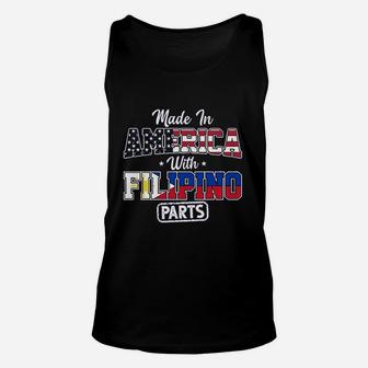 Filipino American Baby Made In America With Pinoy Parts Flag Unisex Tank Top | Crazezy CA