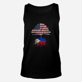 Filipino Roots American Grown Philippines Flag Unisex Tank Top | Crazezy AU