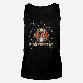 Fire Fighting Fire Department Maltese Gave All Unisex Tank Top | Crazezy