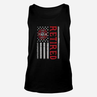 Firefighter American Flag Retired Unisex Tank Top | Crazezy AU