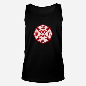 Firefighters Emblem Courage Rescue Maltese Cross Gift Unisex Tank Top | Crazezy CA