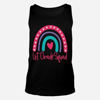 First 1St Grade Squad Back To School Day Boho Rainbow Funny Unisex Tank Top | Crazezy CA