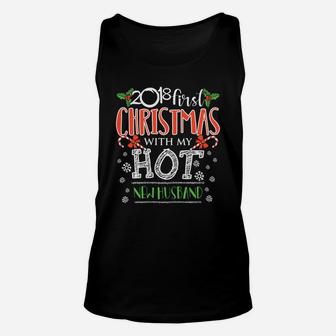 First Christmas With Hot New Husband Newlywed Sweatshirt Unisex Tank Top | Crazezy