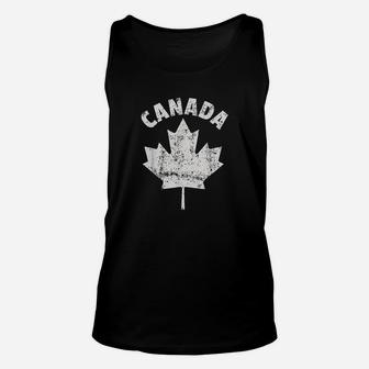 Flag Of Canada Fathers Day Canadian Leaf Vintage Unisex Tank Top | Crazezy AU
