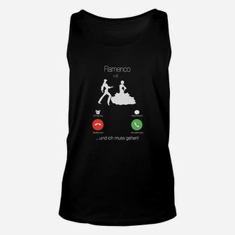 Flamenco Tanz Unisex TankTop, Lustiges Telefon-Wortspiel - Schwarz - Seseable