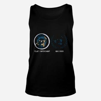 Flat Earth Map Vs United Nations Unisex Tank Top | Crazezy