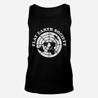 Flat Eath Society Question Everything Flat Earth Believer Unisex Tank Top | Crazezy