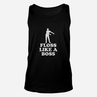 Floss Like A Boss Dance Silhouette Funny Unisex Tank Top | Crazezy