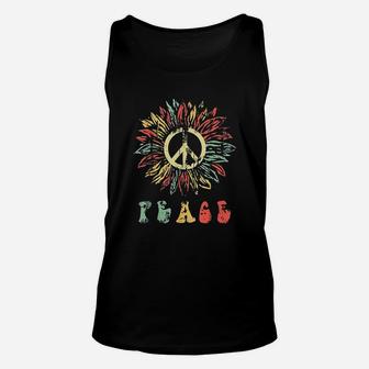 Flower Peace Symbol Peace Unisex Tank Top - Thegiftio