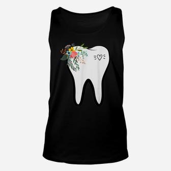 Flower Tooth Dentist Dental Hygienist Oral Hygiene Assistant Unisex Tank Top | Crazezy AU