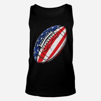 Football Ball 4Th Of July American Flag Usa Us Unisex Tank Top - Monsterry