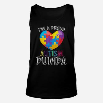 For Autism Pumpa Cute Puzzle Heart Awareness Unisex Tank Top - Monsterry CA