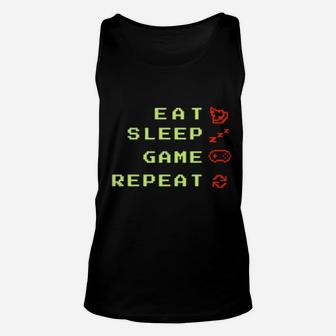 For Gamers Eat, Sleep, Game, Repeat Unisex Tank Top - Monsterry