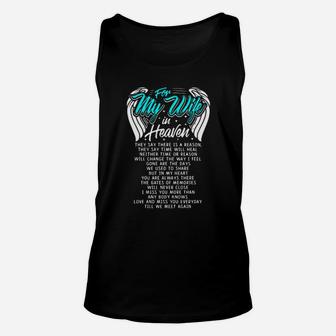 For My Wife In Heaven They Say There Is A Reason Unisex Tank Top - Monsterry