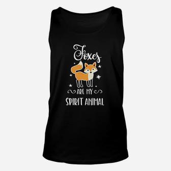 Fox Foxes Are My Spirit Animal Gifts Unisex Tank Top - Thegiftio UK