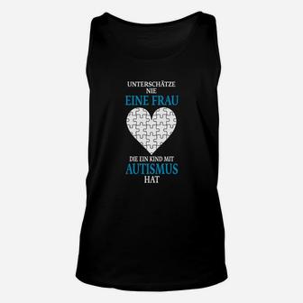 Frau mit Autismus-Kind Puzzle-Herz Unisex TankTop, Unterstützung Design - Seseable