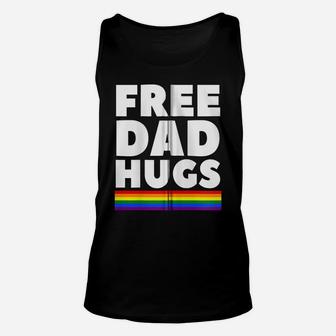 Free Dad Hugs Funny Lgbt Support Father Daddy Pride Gift Zip Hoodie Unisex Tank Top | Crazezy