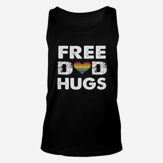 Free Dad Hugs Lgbt Heart Rainbow Lgbt Unisex Tank Top - Thegiftio UK