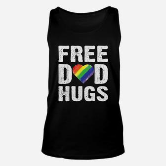 Free Dad Hugs Rainbow Unisex Tank Top | Crazezy DE