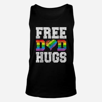 Free Dad Hugs Rainbow Unisex Tank Top | Crazezy CA