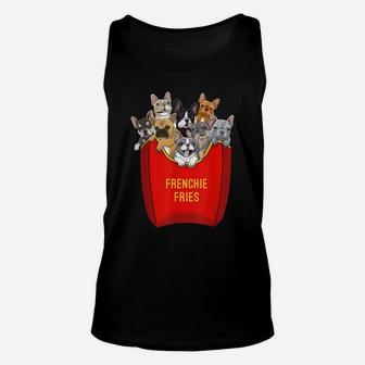 Frenchie Fries Shirt French Bulldog Dog Mom Dog Dad Cute Unisex Tank Top | Crazezy