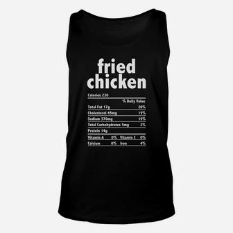 Fried Chicken Nutrition Funny Thanksgiving Christmas Food Unisex Tank Top | Crazezy UK