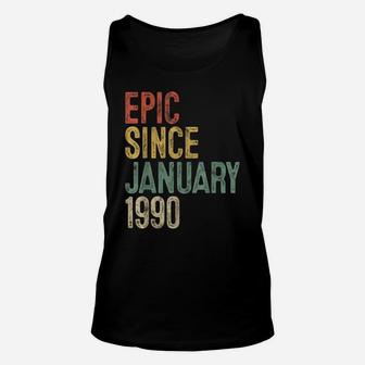 Fun Epic Since January 1990 30Th Birthday Gift 30 Year Old Unisex Tank Top | Crazezy CA