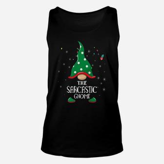 Fun Sarcastic Gnome Group Matching Family Costume Christmas Unisex Tank Top | Crazezy