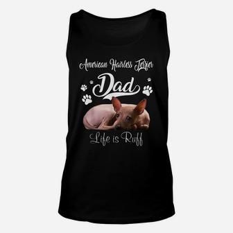 Funny American Hairless Terrier Dad Father Day Lover Dog Unisex Tank Top | Crazezy