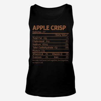Funny Apple Crisp Nutrition Facts Thanksgiving Food Unisex Tank Top | Crazezy AU