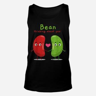Funny Beans Valentines Day Think Love Unisex Tank Top - Monsterry UK