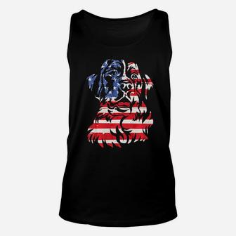 Funny Bernese Mountain Dog American Flag 4Th Of July Unisex Tank Top - Monsterry