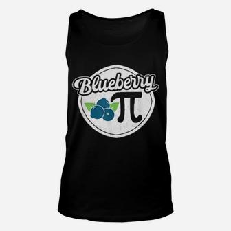 Funny Blueberry Pi Math Distressed Design Unisex Tank Top - Monsterry