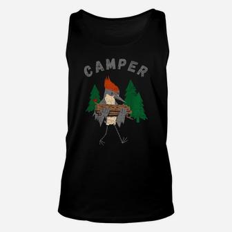 Funny Camping Bird Watcher Unisex Tank Top | Crazezy AU