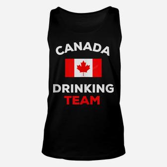 Funny Canada Drinking Team Drunk Beer Canadian Flag Party Unisex Tank Top | Crazezy