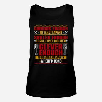 Funny Car Mechanic Outfit Mechanic Tool Tuner Garage Unisex Tank Top | Crazezy CA