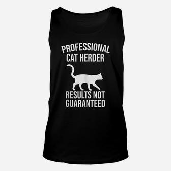 Funny Cat Herder Gift For Men Women Cool Kitten Pet Lovers Unisex Tank Top | Crazezy UK