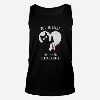 Funny Cat In Heart You Inspire Me Gifts For Cat Lovers Unisex Tank Top | Crazezy