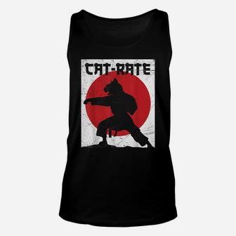Funny Cat-Rate Cat Karate Gift For Martial Arts Kitty Lovers Unisex Tank Top | Crazezy